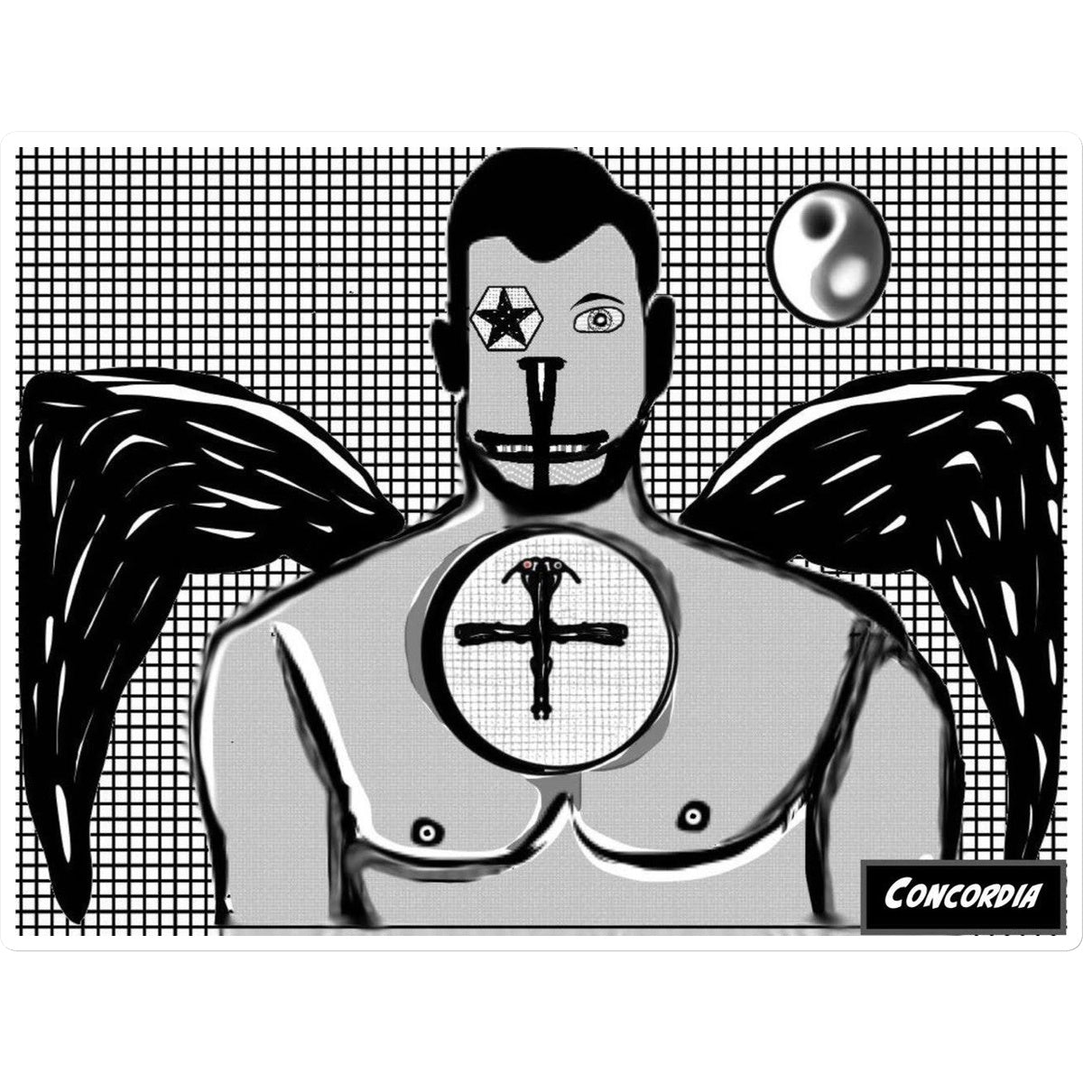 A vibrant Balance Sticker made from high-quality removable white vinyl, showcasing intricate designs and colors.