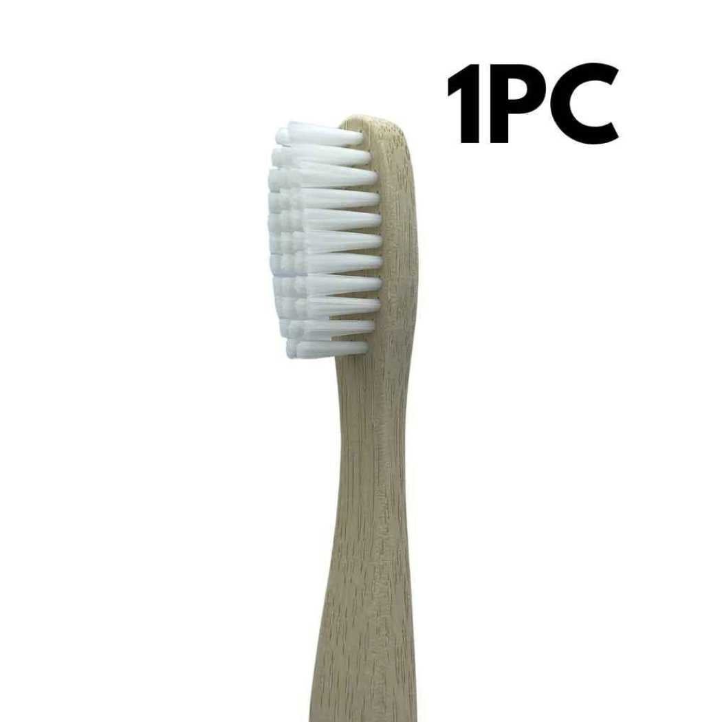 Eco-friendly bamboo toothbrush with soft bristles and stylish design, perfect for sustainable dental care.