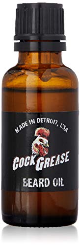 Cock Grease Beard Oil bottle with a sleek design, showcasing its nourishing properties for healthy beards.