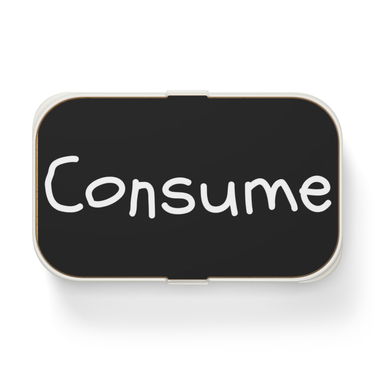 Bento Lunch Box with wooden lid and silicone tray, showcasing smart compartments for food separation.