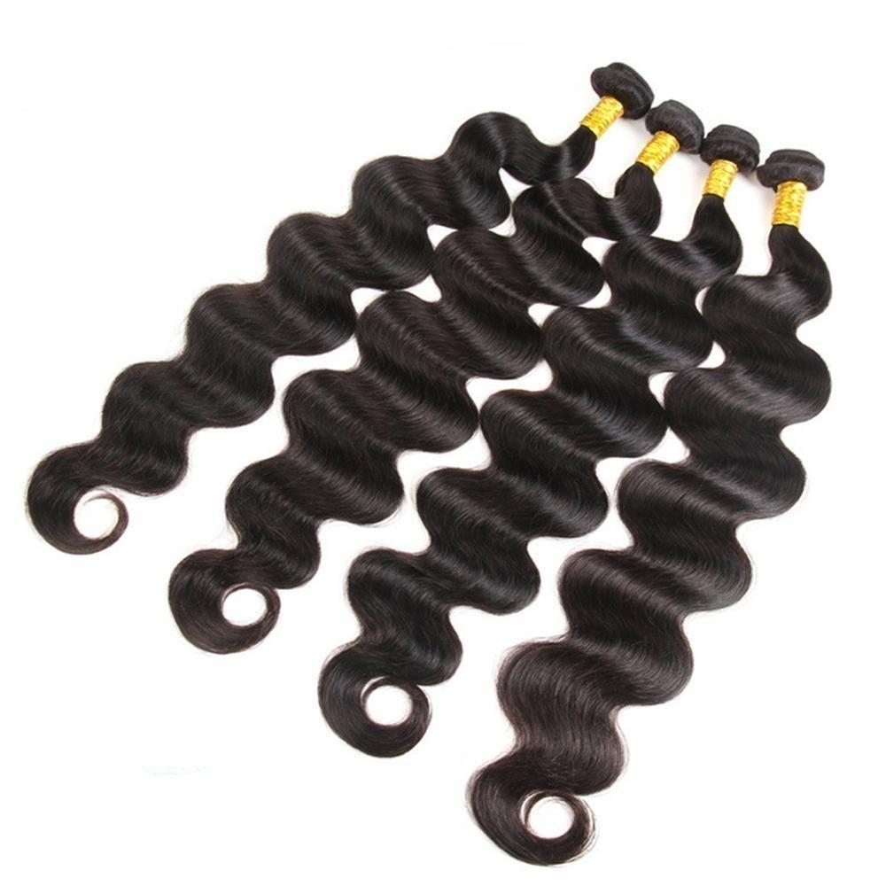 BeuMax 10A Grade Body Wave Bundles with 2x6 Closure, showcasing luxurious, unprocessed Brazilian hair in a wavy texture.