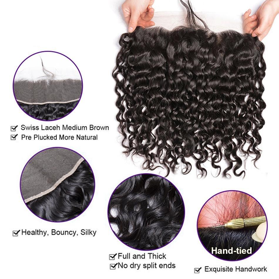 BeuMax 10A Grade 3/4 Jerry Curl bundles with 13x4 Frontal, showcasing natural waves and luxurious texture.