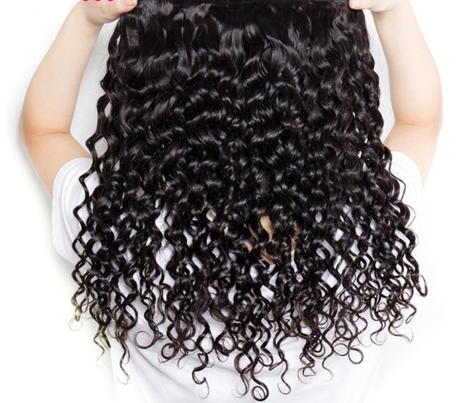 BeuMax 10A Grade 3/4 Jerry Curl bundles with 13x4 Frontal, showcasing natural waves and luxurious texture.