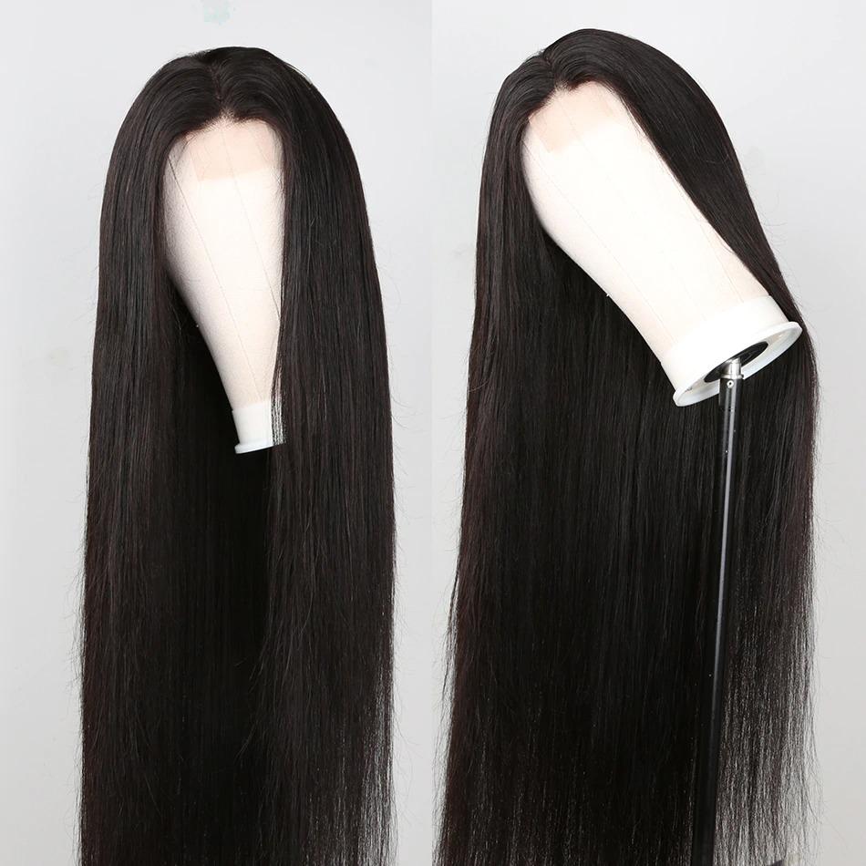 BeuMax 4x4 Straight Wig displayed on a mannequin, showcasing its natural look and high-quality remy human hair.