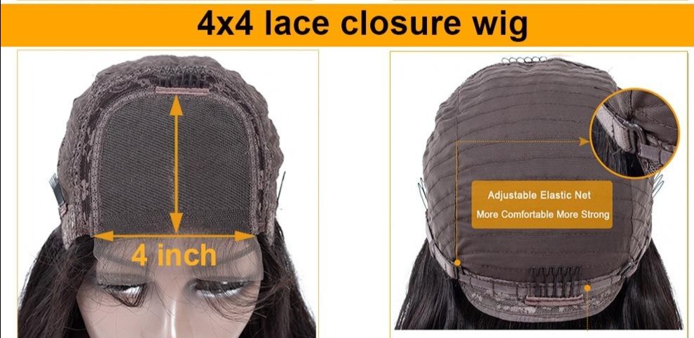 BeuMax 4x4 Straight Wig displayed on a mannequin, showcasing its natural look and high-quality remy human hair.