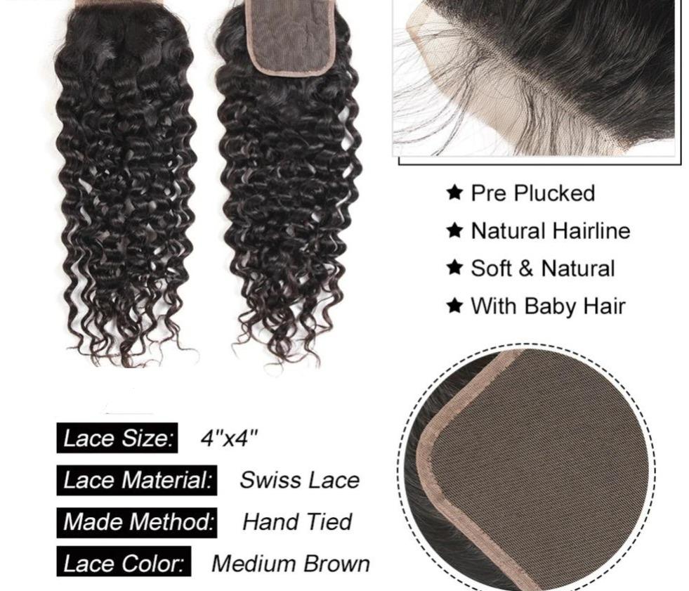 Beumax Double Drawn 12A Grade Deep Wave Bundles with Closures, showcasing luxurious, shiny, and full-bodied hair extensions.
