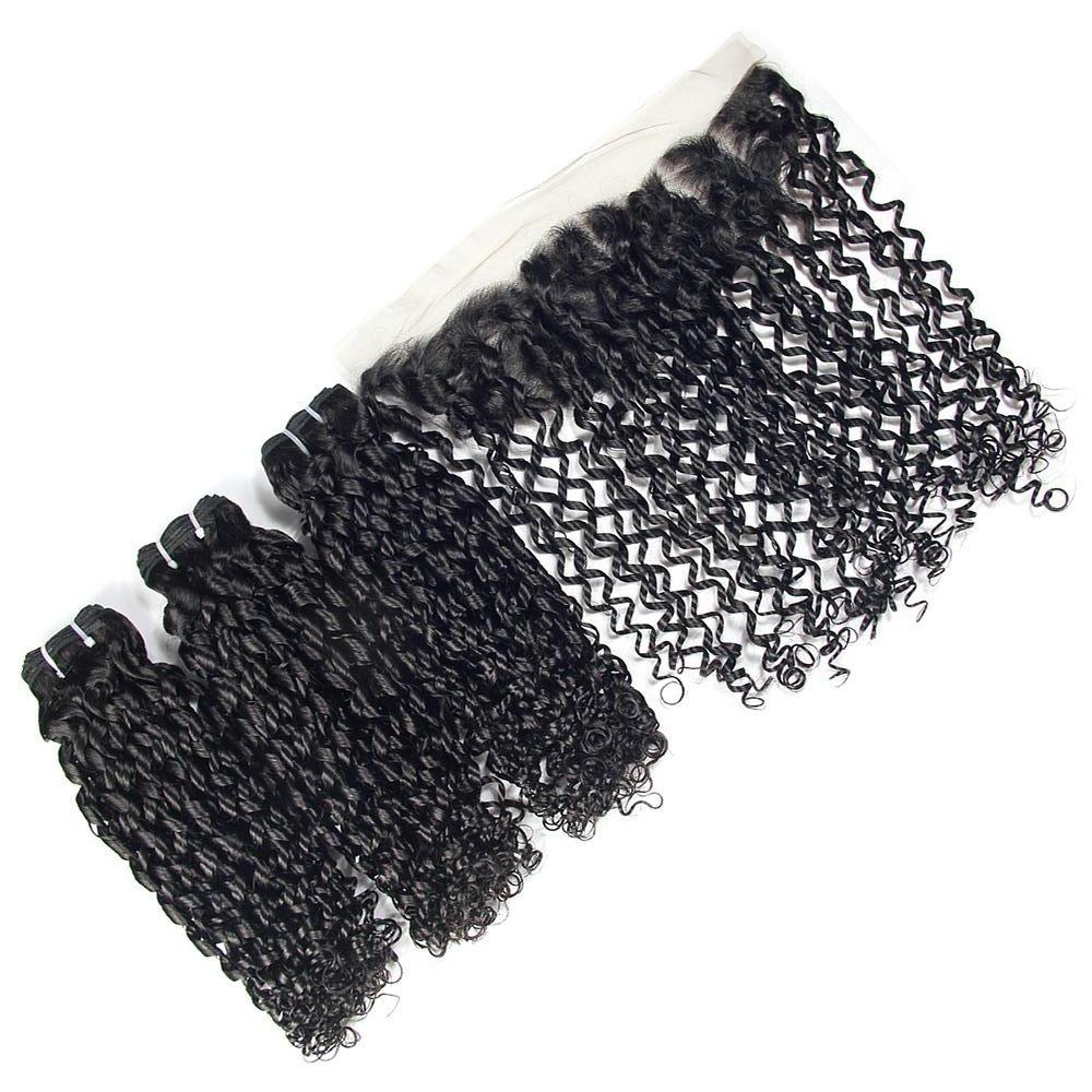 Beumax Double Drawn 12A Grade Luxury Curl Hair Bundles with Closures, showcasing soft, shiny, and full-bodied hair extensions.