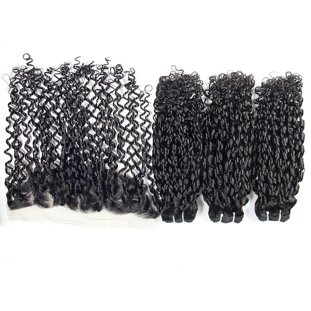 Beumax Double Drawn 12A Grade Luxury Curl Hair Bundles with Closures, showcasing soft, shiny, and full-bodied hair extensions.