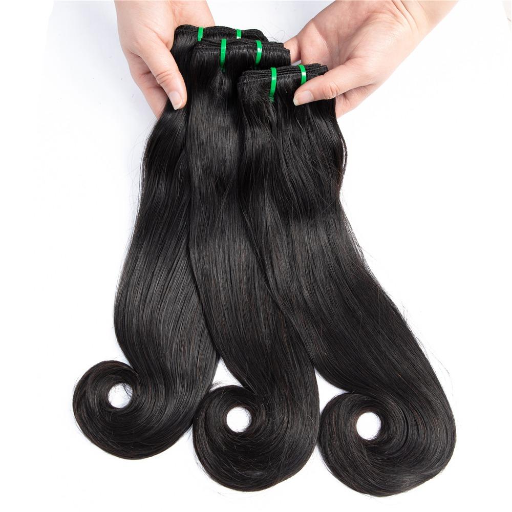 Beumax Double Drawn 12A Grade Straight Curve Bundles with Closures, showcasing luxurious, shiny, and full-bodied virgin hair.