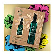 Nuxe Bio Organic Gift Set featuring 30ml Chia Seeds Essential Antioxidant Serum and 200ml Moringa Seeds Micellar Cleansing Water in elegant packaging.