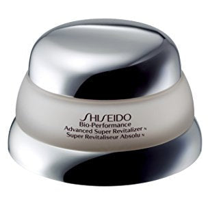 Shiseido Bio-Performance Advanced Super Revitalizing Cream in a sleek jar, showcasing its luxurious texture and packaging.