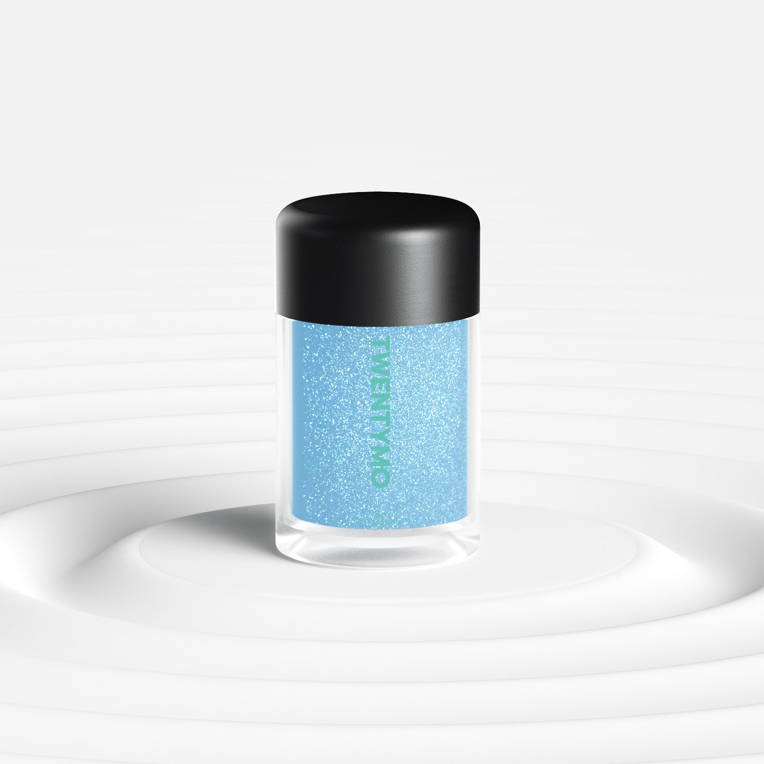 A small jar of Blue Dust mineral star dust, showcasing its fine, shimmering particles suitable for lips, nails, body, and eyes.