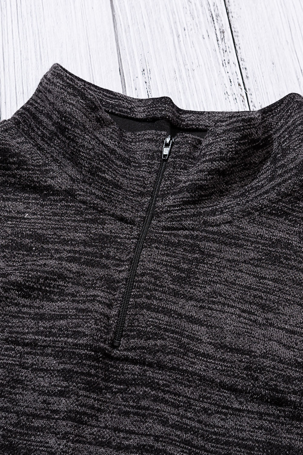 Blue Quarter Zip Pullover Sweatshirt featuring a kangaroo pocket and soft fabric, perfect for casual and sportswear.