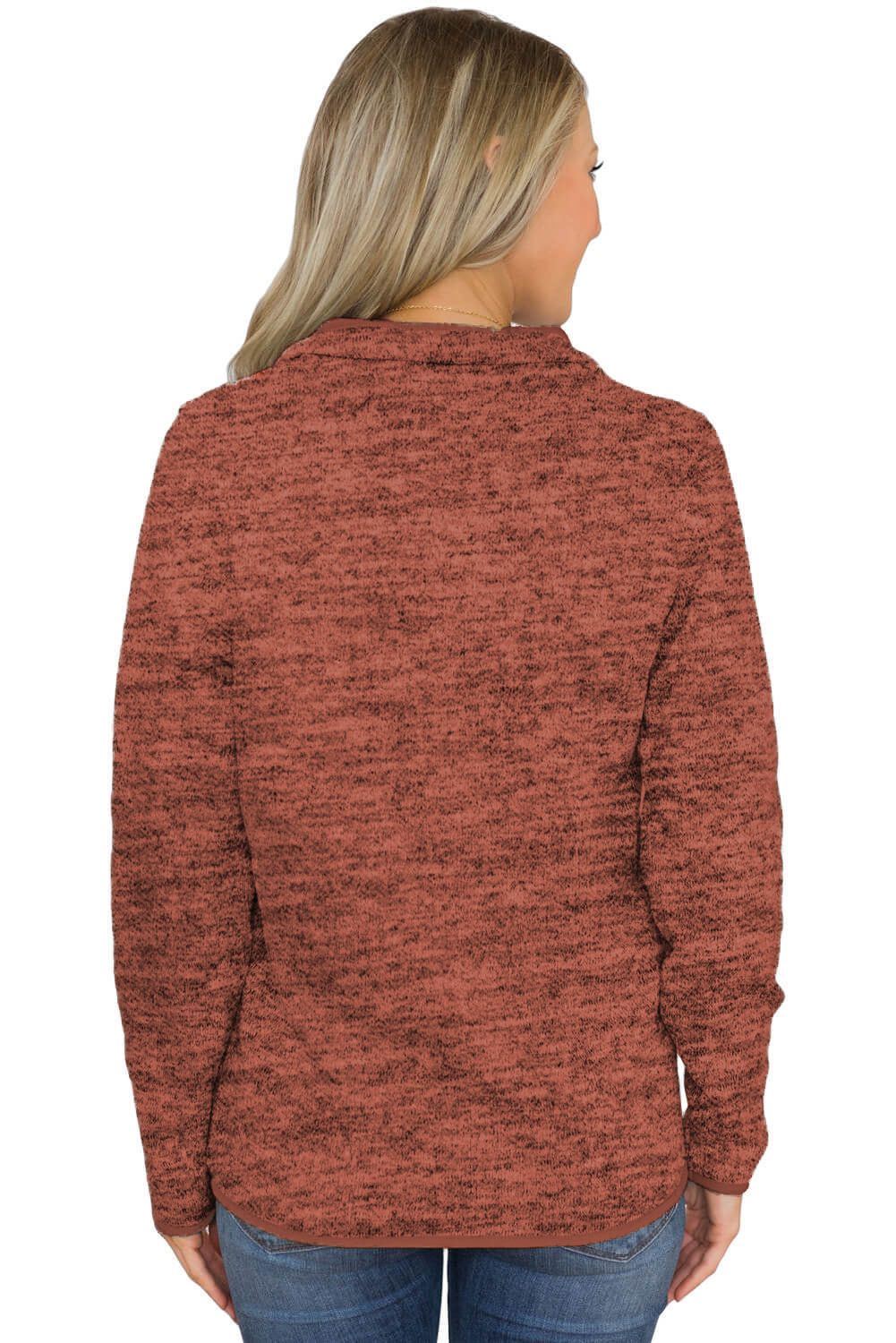 Blue Quarter Zip Pullover Sweatshirt featuring a kangaroo pocket and soft fabric, perfect for casual and sportswear.