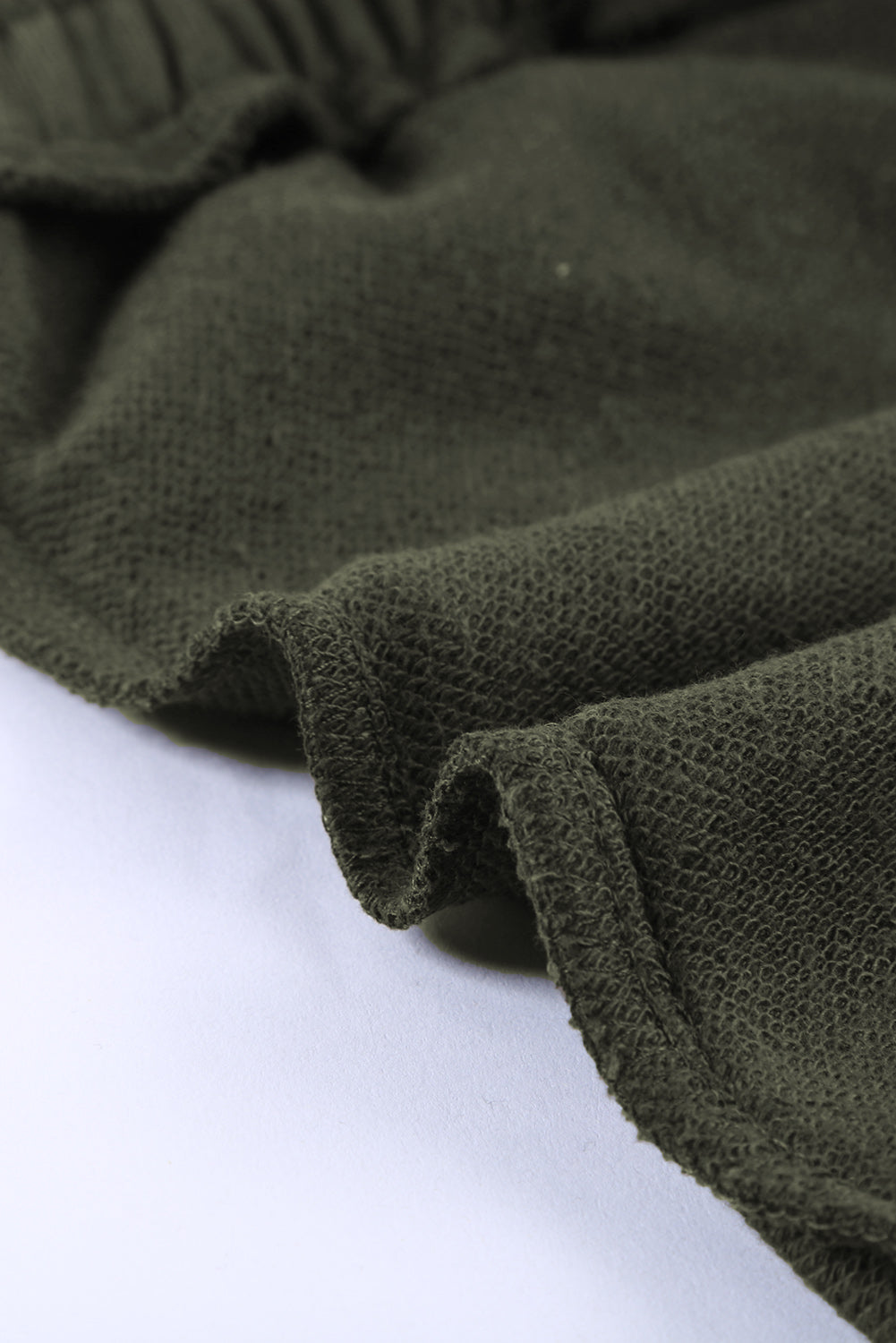 Blue tie waist cuffed lounge shorts with side pockets, perfect for summer wear.