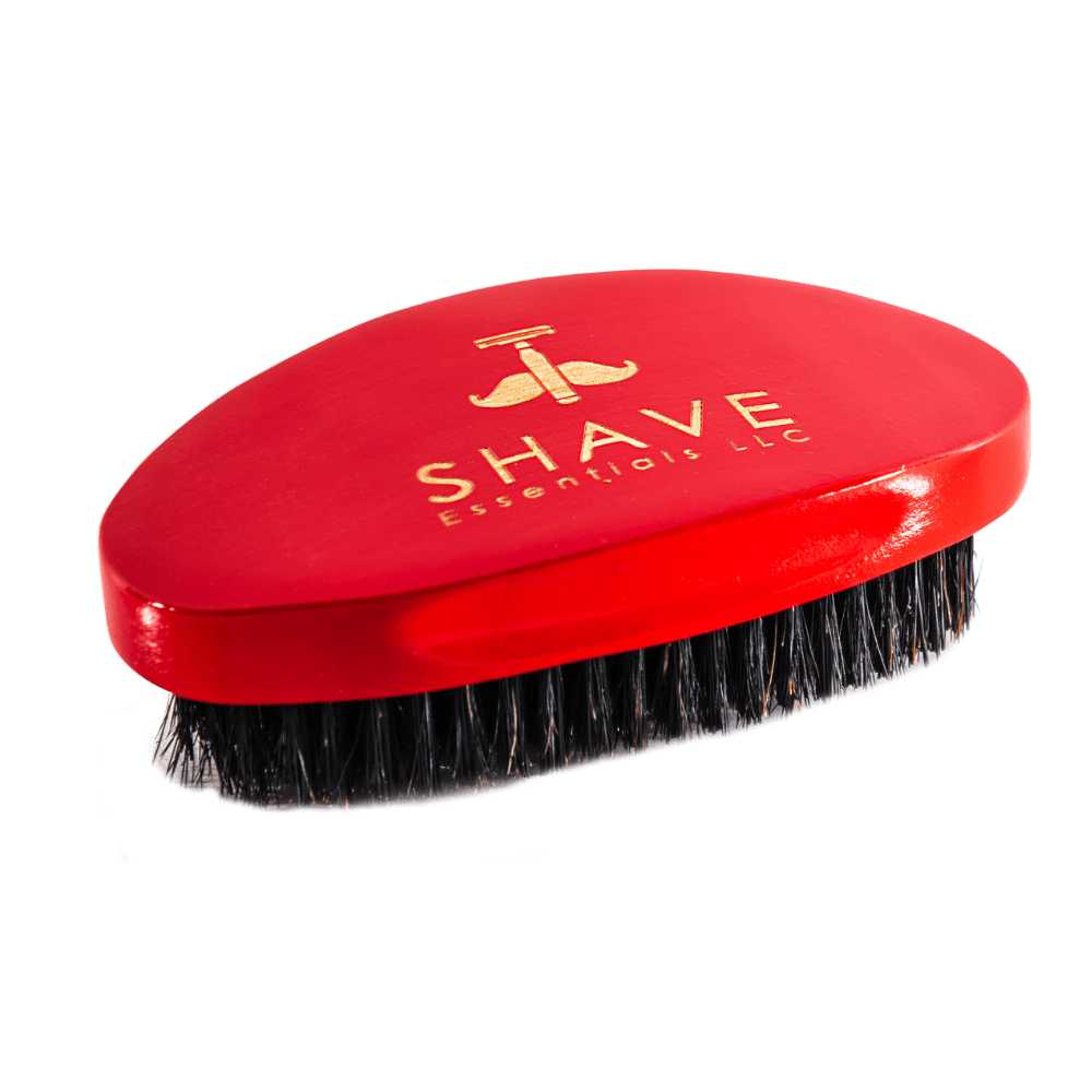 A high-quality Boar Bristle Hair Brush featuring a blend of natural boar bristles and nylon, available in red, black, and white colors.