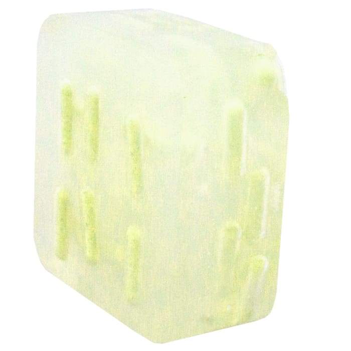 Breathe Clear Burst Bar with wooden soap dish, showcasing its vibrant colors and unique design.