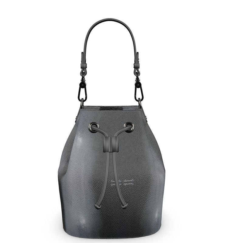 Stylish Bucket Bag made of genuine Nappa leather with a drawstring closure and faux suede lining, perfect for everyday use.