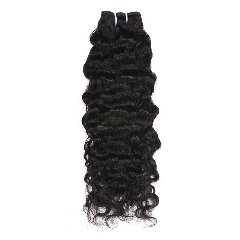 Burmese Curly Virgin Hair Bundles showcasing natural black curls, highlighting the quality and texture of the hair extensions.