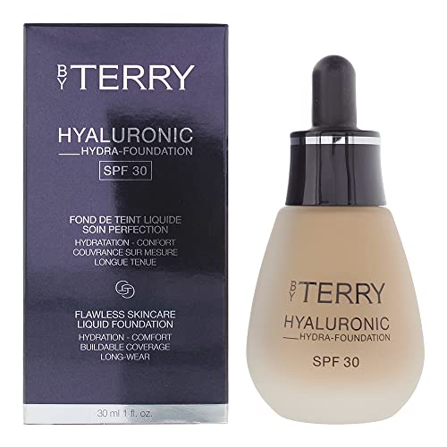 By Terry Hyaluronic Hydra-Foundation SPF30 in 500N Medium Dark, showcasing its elegant packaging and rich color.