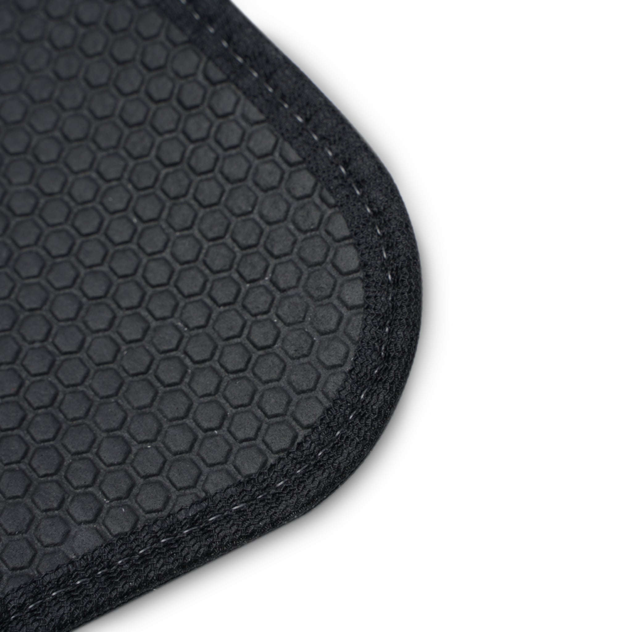Purple car floor mat with durable polyester surface and non-skid rubber backing, designed for stylish vehicle interiors.