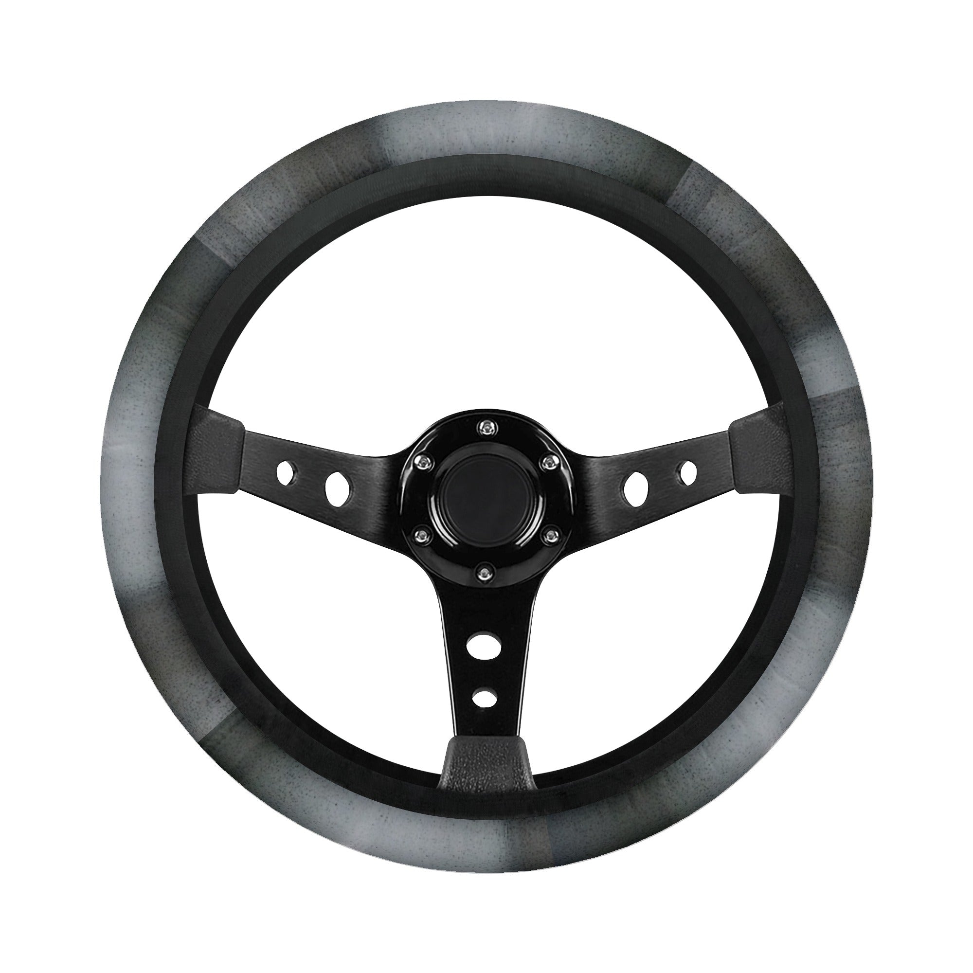 High-quality cotton-polyester blend car steering wheel cover designed for universal fit, enhancing grip and style for a comfortable driving experience.