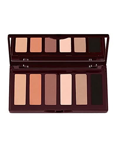 Charlotte Tilbury Easy Eye Palette featuring six nude shades in a sleek compact design.