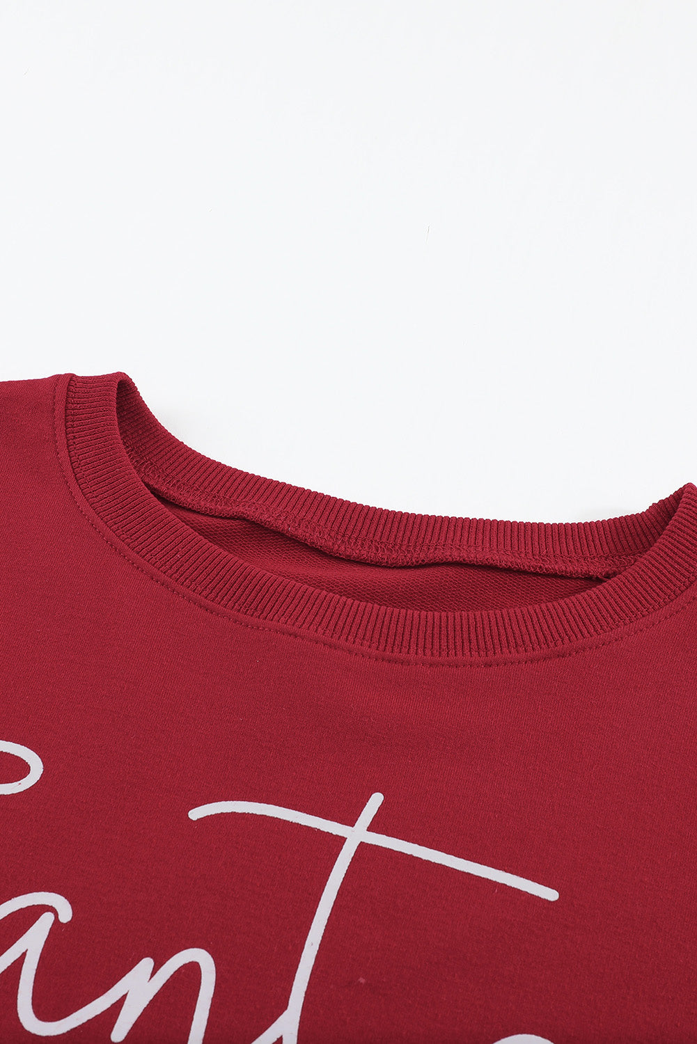 A cozy Christmas Santa Baby Print Pullover Sweatshirt featuring a festive design, long sleeves, and a relaxed fit, perfect for holiday celebrations.