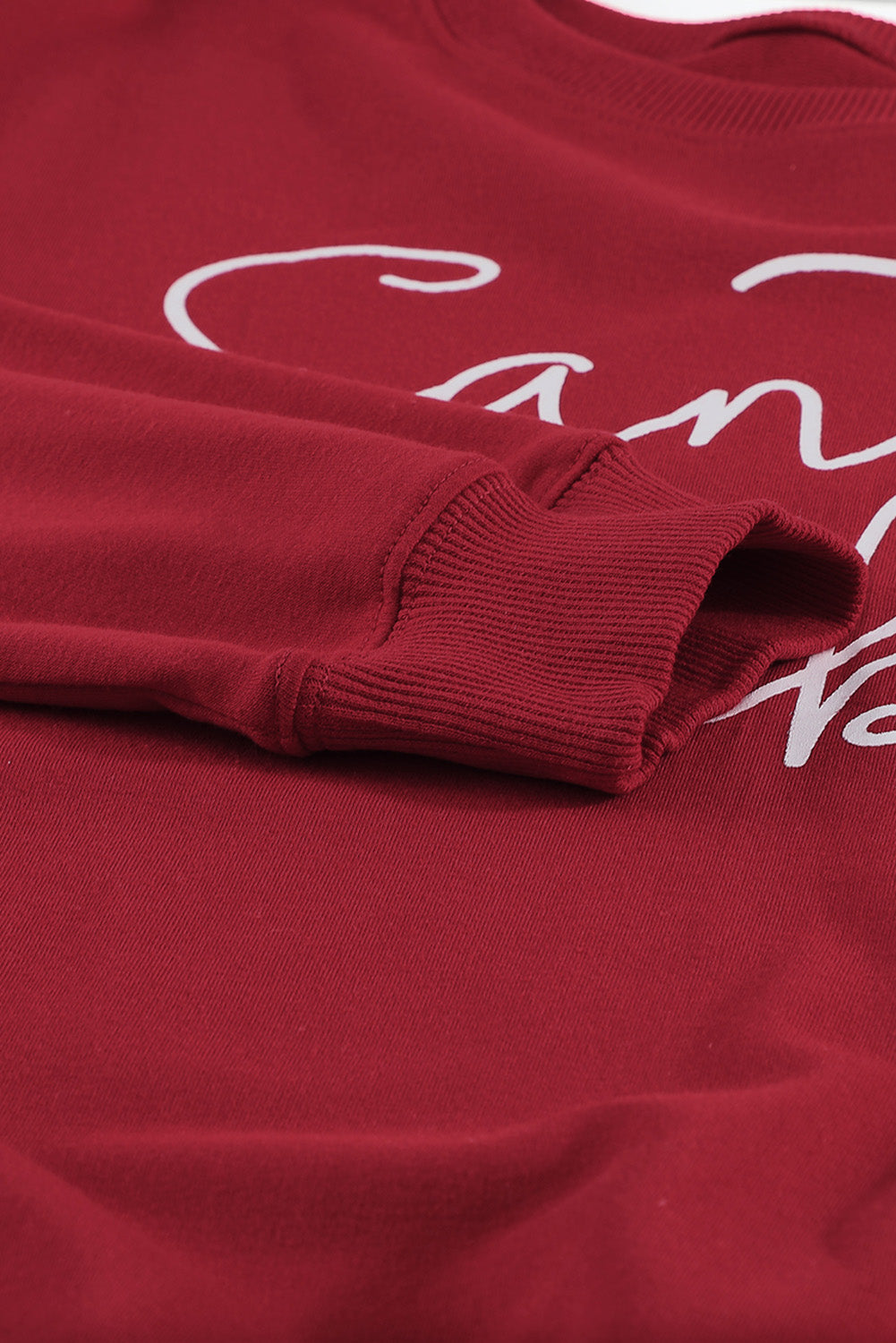 A cozy Christmas Santa Baby Print Pullover Sweatshirt featuring a festive design, long sleeves, and a relaxed fit, perfect for holiday celebrations.