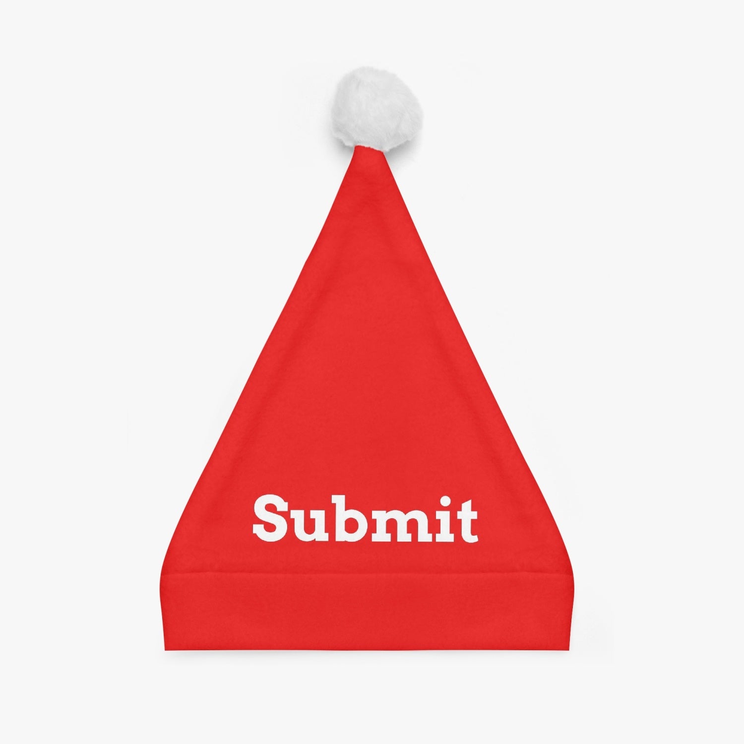 A festive Christmas Santa Hat with an all-over print design, made from soft polar fleece, perfect for holiday celebrations.