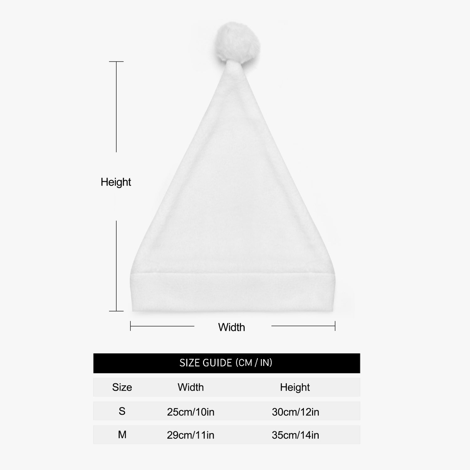 A festive Christmas Santa Hat with an all-over print design, made from soft polar fleece, perfect for holiday celebrations.