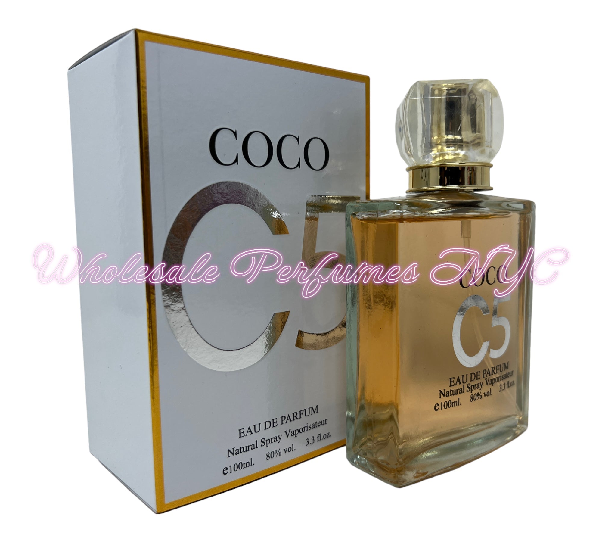Coco C5 for Women Eau de Parfum Spray by Urban Collection in a stylish bottle, showcasing its elegant design.