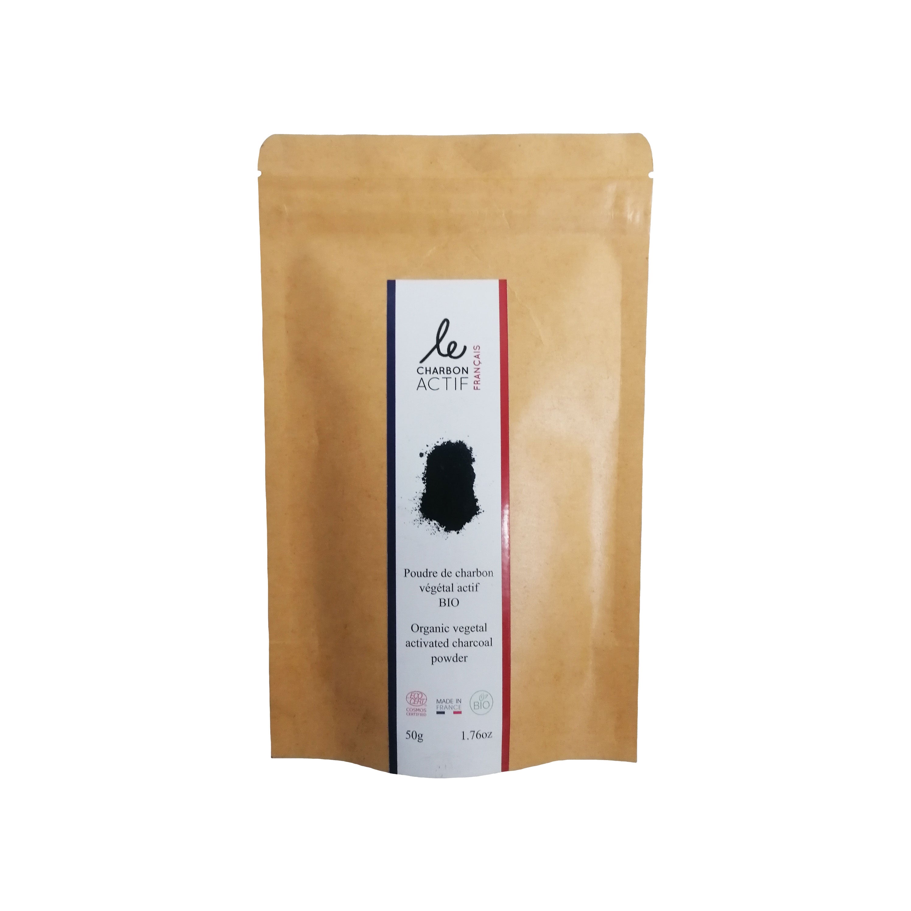 Coffret découverte contenant de la poudre de charbon actif et un livre de recettes, idéal pour la cuisine et les soins cosmétiques.