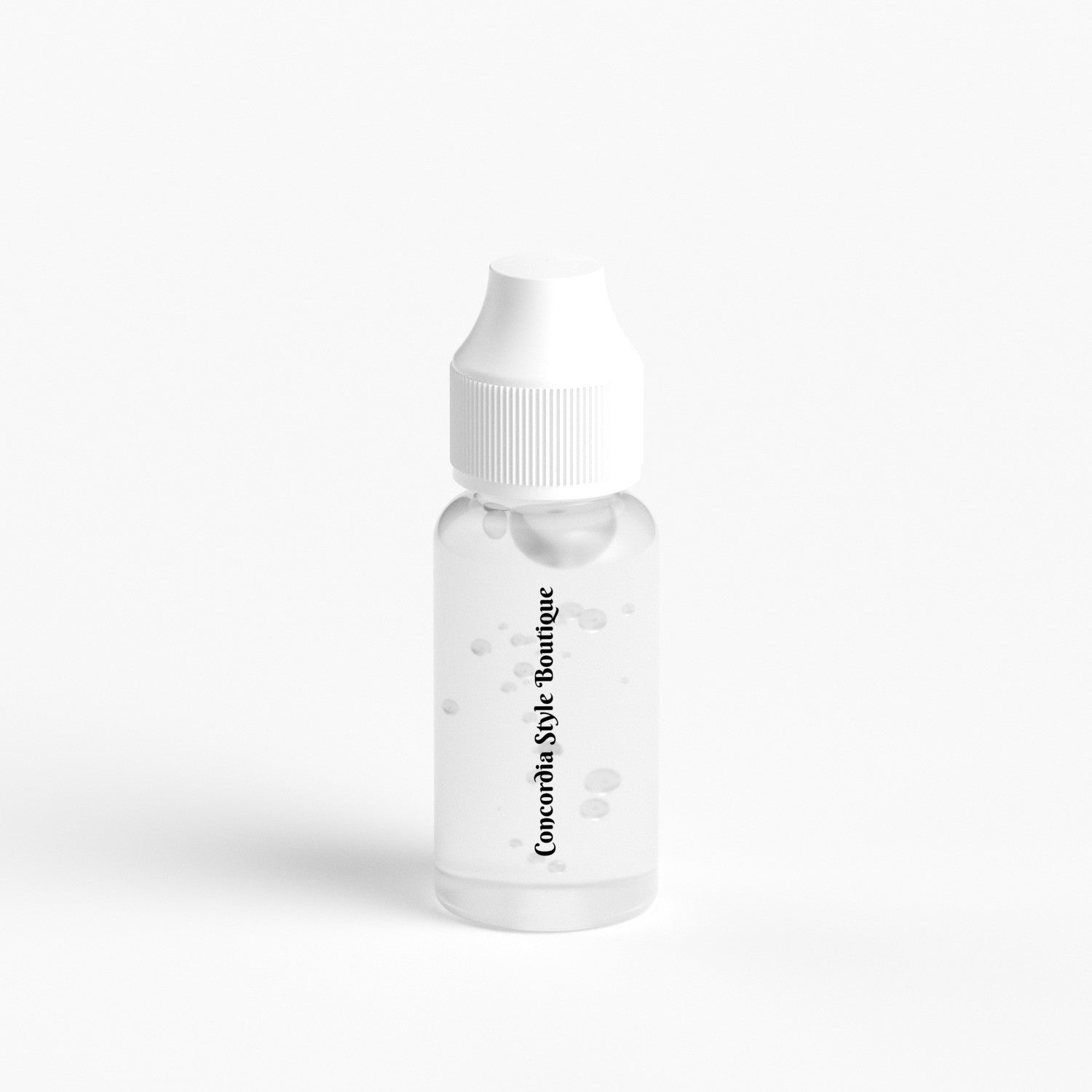 A bottle of Color Intensifier showcasing its sleek design, perfect for mixing with powder makeup for enhanced color and water resistance.