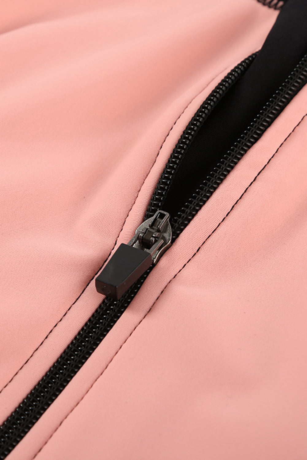 Color Zip Up Neckline Color Block Rashguard Top for women, featuring a stylish design with long sleeves and a zip front.