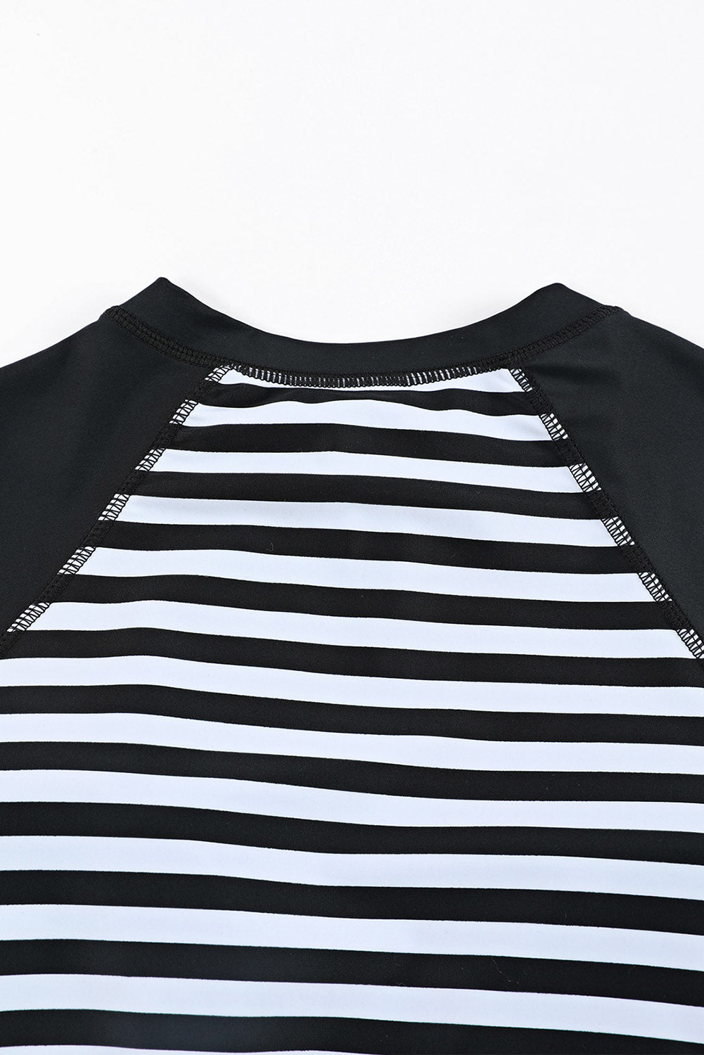 Color Zip Up Neckline Color Block Rashguard Top for women, featuring a stylish design with long sleeves and a zip front.