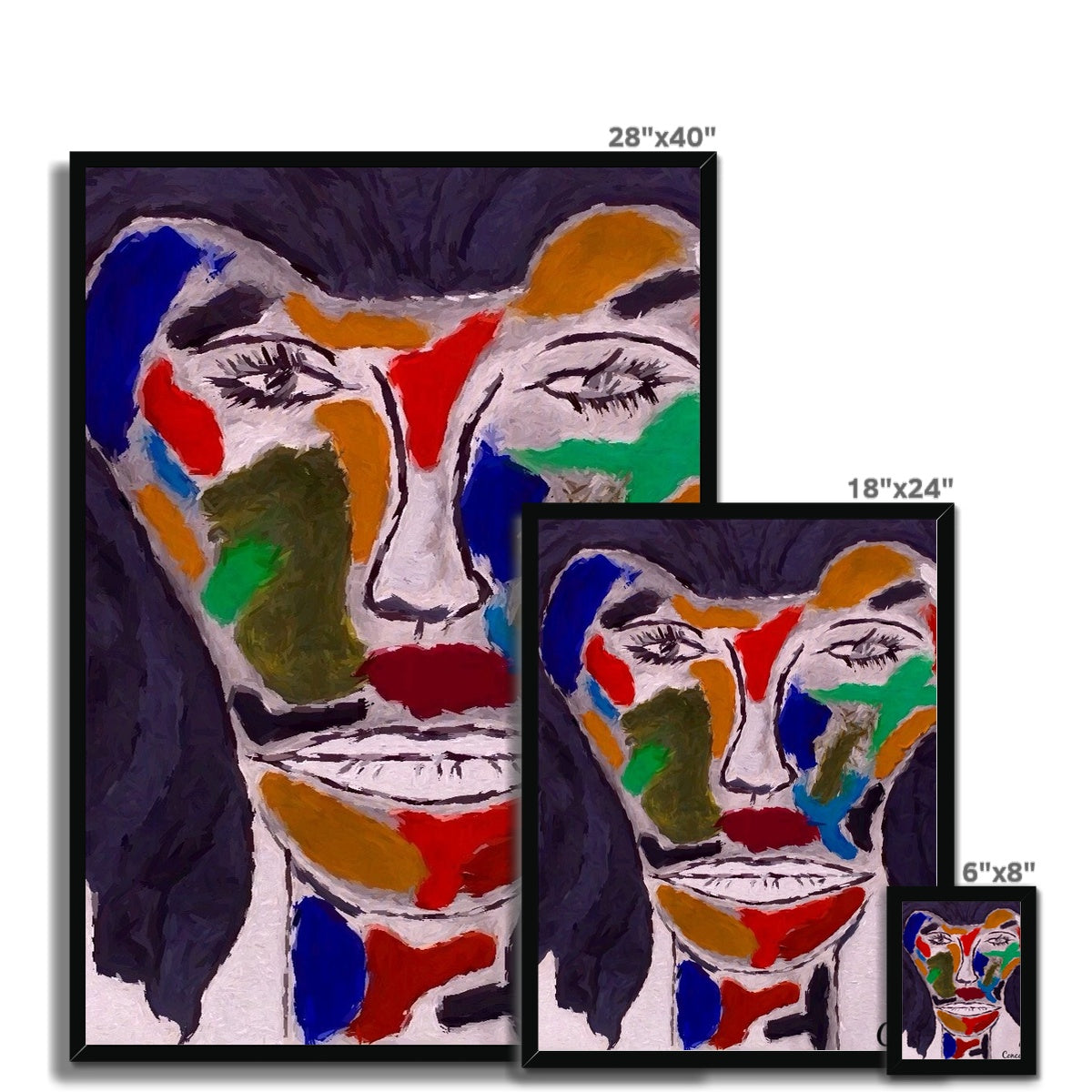 Concordia.Style Framed Print featuring a simple wooden frame with a satin finish and fine art paper.