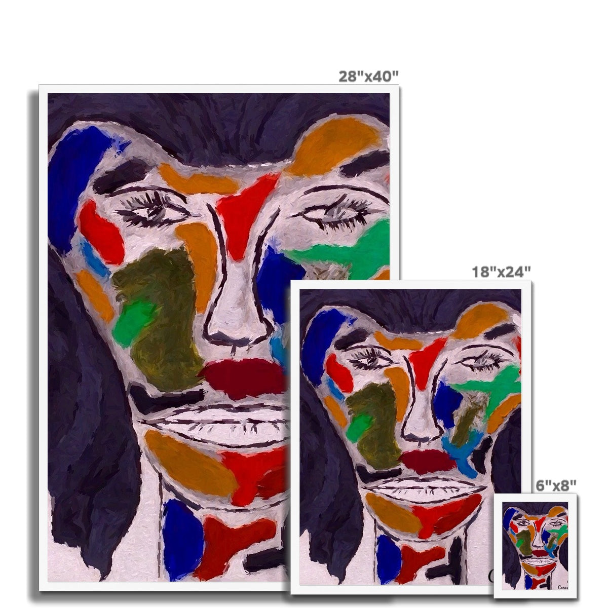 Concordia.Style Framed Print featuring a simple wooden frame with a satin finish and fine art paper.