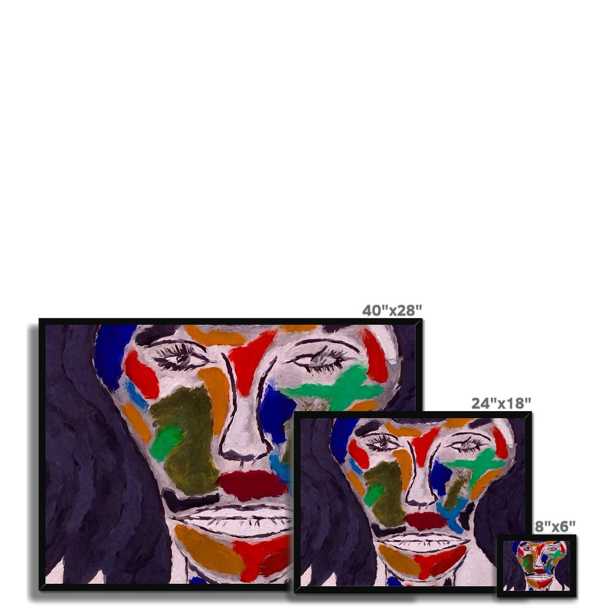 Concordia.Style Framed Print featuring a simple wooden frame with a satin finish and fine art paper.