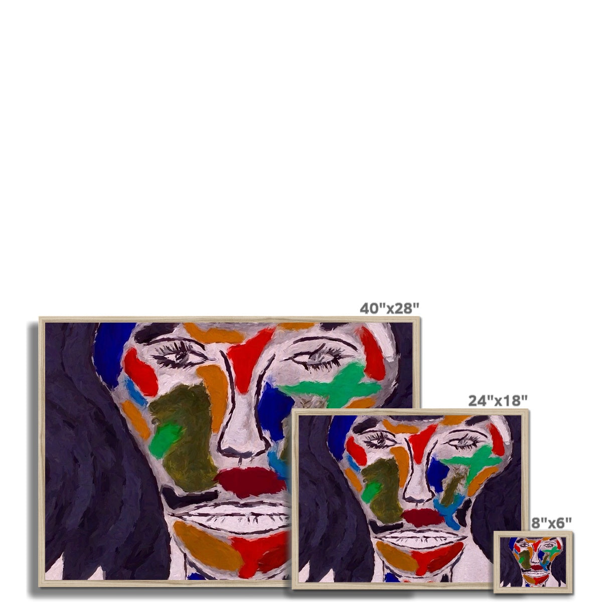 Concordia.Style Framed Print featuring a simple wooden frame with a satin finish and fine art paper.