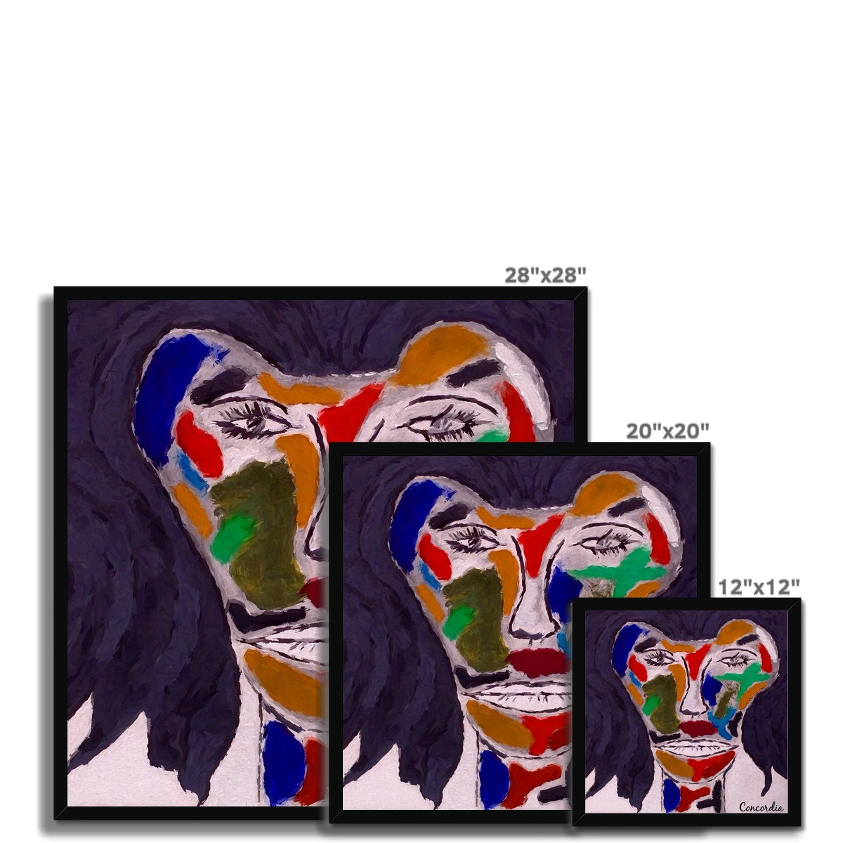 Concordia.Style Framed Print featuring a simple wooden frame with a satin finish and fine art paper.