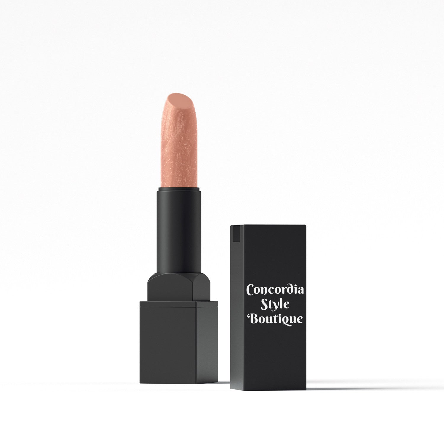 Copper Rose high-coverage lip stain in a sleek tube, showcasing its creamy texture and vibrant color.
