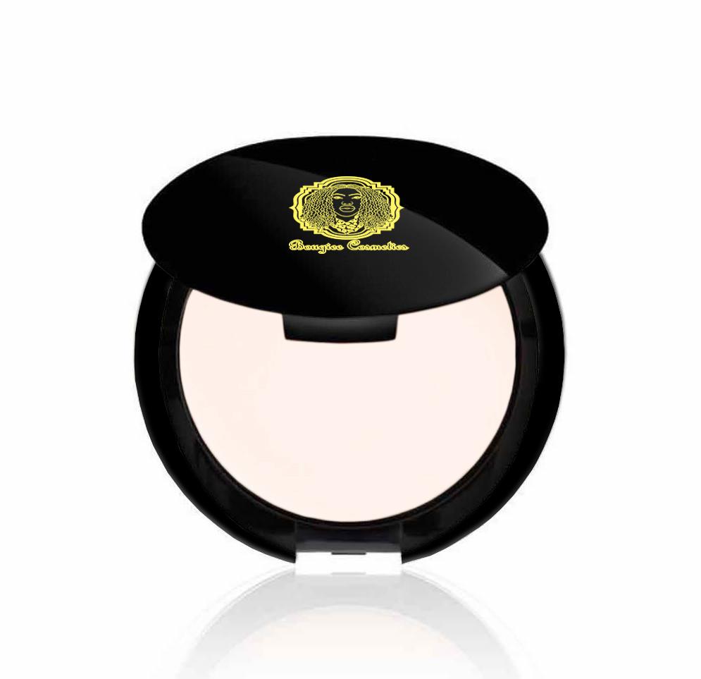 Cream to Powder Foundation CF-N1 in a sleek compact, showcasing its cool-neutral shade and creamy texture.