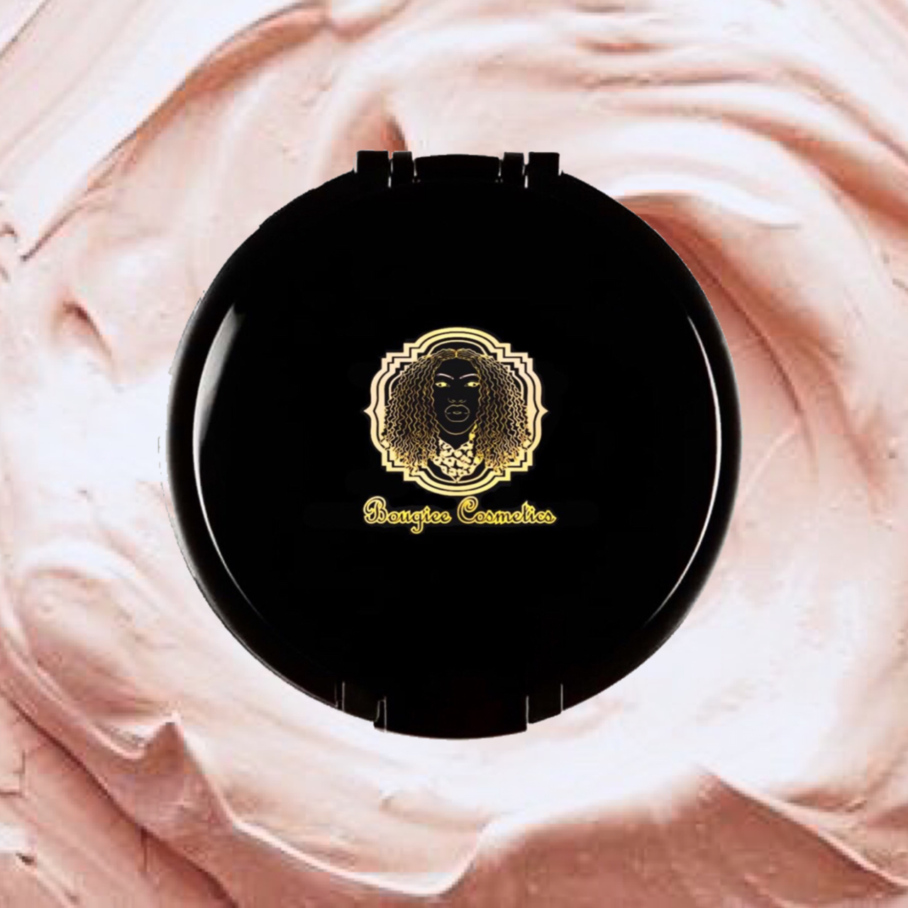 Cream to Powder Foundation CF-N1 in a sleek compact, showcasing its cool-neutral shade and creamy texture.