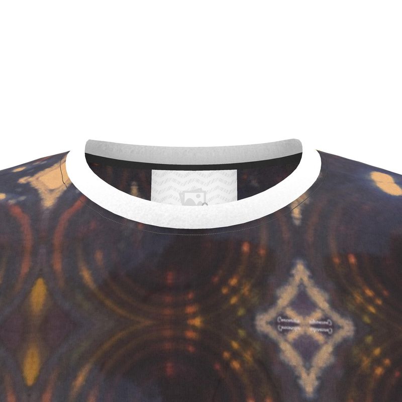 Cut And Sew All Over Print T Shirt featuring vibrant patterns and a comfortable fit, made from soft jersey fabric.