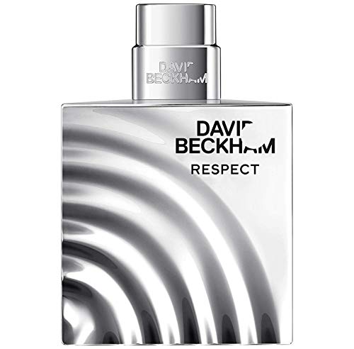 David Beckham Respect Eau de Toilette bottle showcasing its sleek design and dark glass finish.
