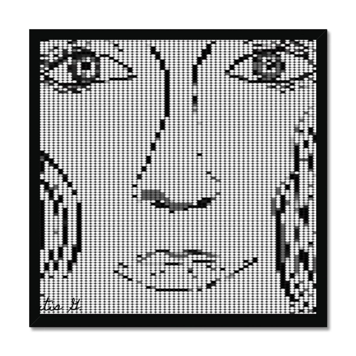 Digital Woman Budget Framed Poster featuring a classic matte print in a high-density wood-effect plastic frame, ideal for stylish home decor.