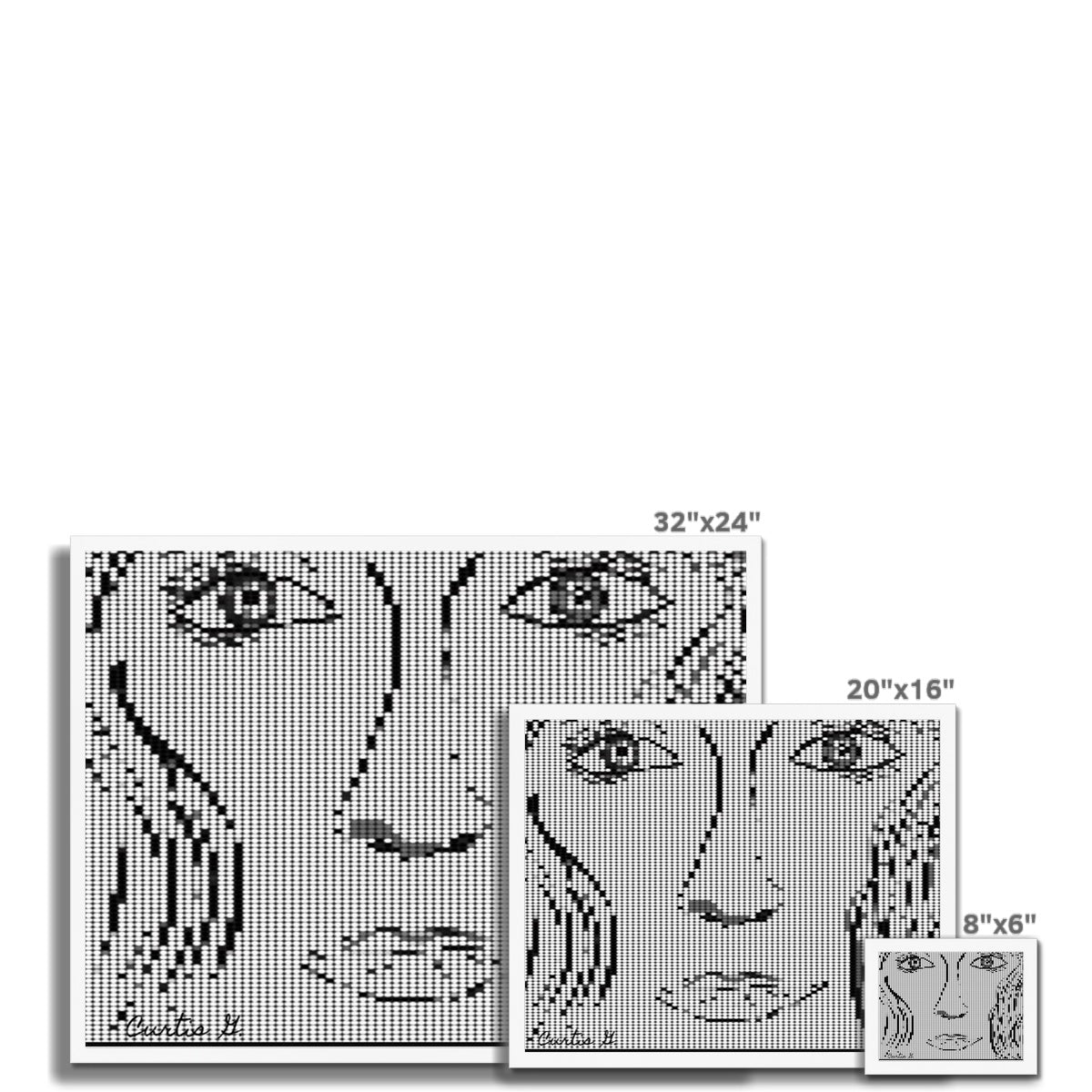 Digital Woman Budget Framed Poster featuring a classic matte print in a high-density wood-effect plastic frame, ideal for stylish home decor.