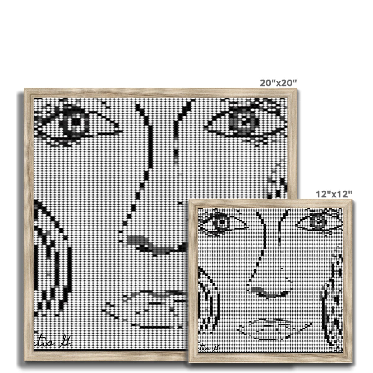 Digital Woman Budget Framed Poster featuring a classic matte print in a high-density wood-effect plastic frame, ideal for stylish home decor.