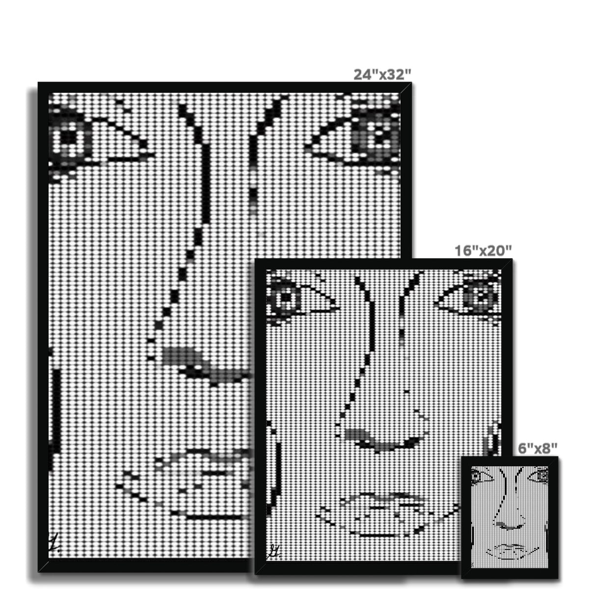 Digital Woman Budget Framed Poster featuring a classic matte print in a high-density wood-effect plastic frame, ideal for stylish home decor.